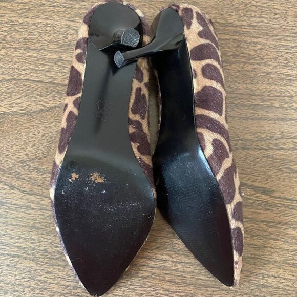 Nine & Co Leather Faux Animal Pattern Pumps SZ 5 - Picture 9 of 12